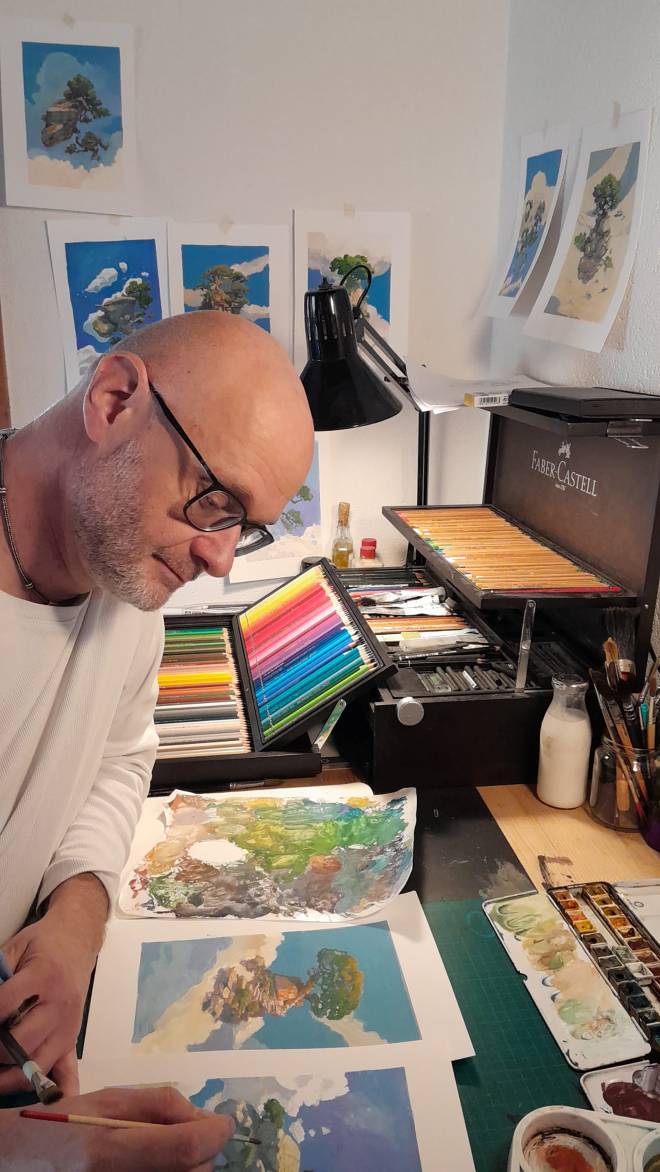 Nicolas Imhof continue à exposer, notamment dans des marchés